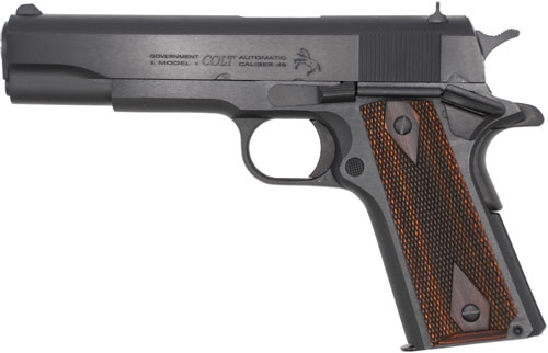 COLT GOVERNMENT 1911 45ACP 5" - 7RD BLUED ROSEWOOD