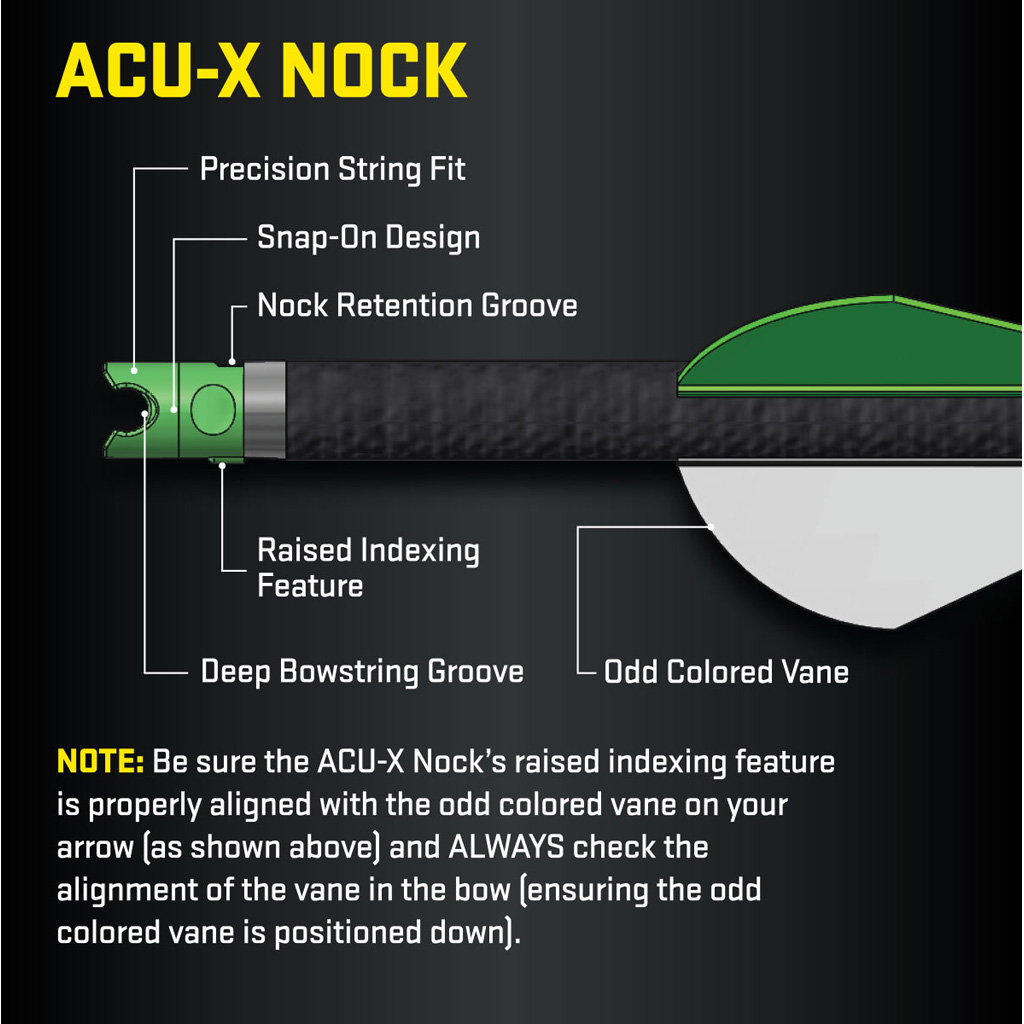TenPoint ACU-X Nock Green 12 pk. - Image 2