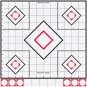 Birchwood Casey Shoot-N-C Target 8 in. Black/White Sight-In 5 pk.