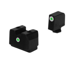 Rival Arms RA4B231G In-Line MOS Night Sights for G17/G19  Green Tritium White Outline Front Sight-Green Tritium White Outline Rear Sight