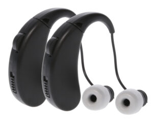 Walker's GWPRCHUE2PK Ultra Ear BTE Hearing Enhancer 22 dB Behind the Ear Rechargeable 2 Pack