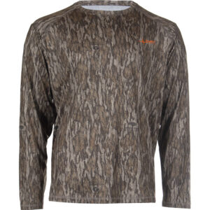 Habit Men's Siesta Cape Long Sleeve Perf Tee M-Mossy Oak New Bottomland
