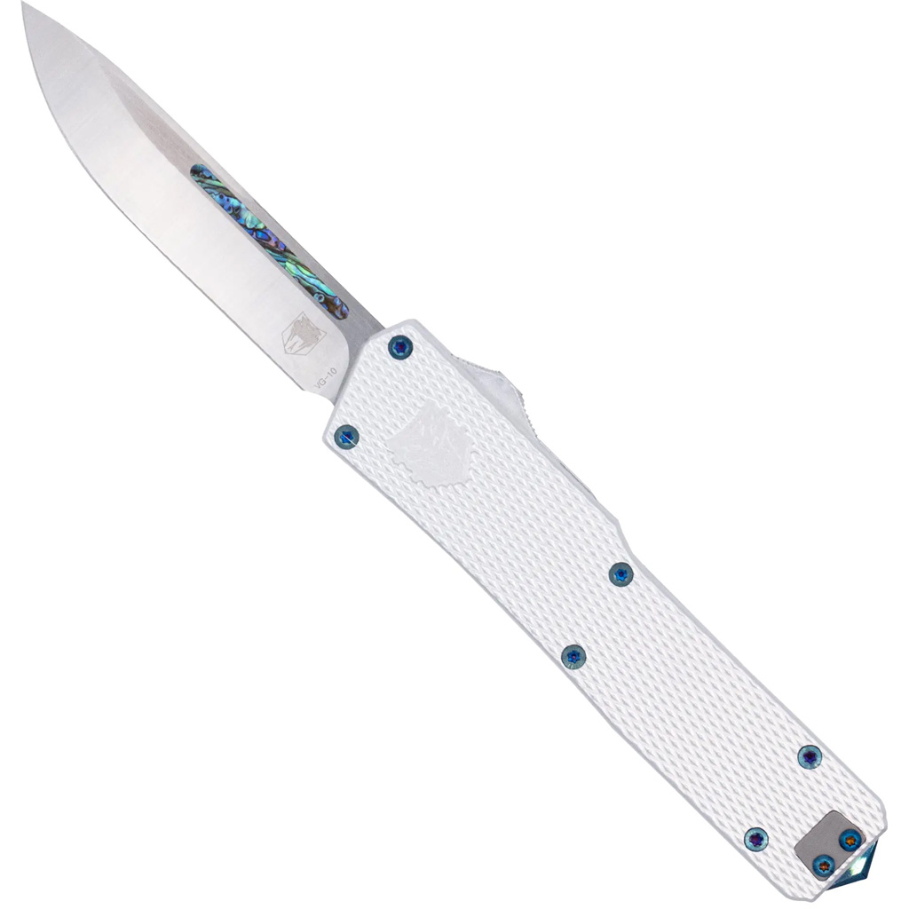 Cobtratec Abalone Edge OTF Knife Switchblade White/Abalone - Image 3