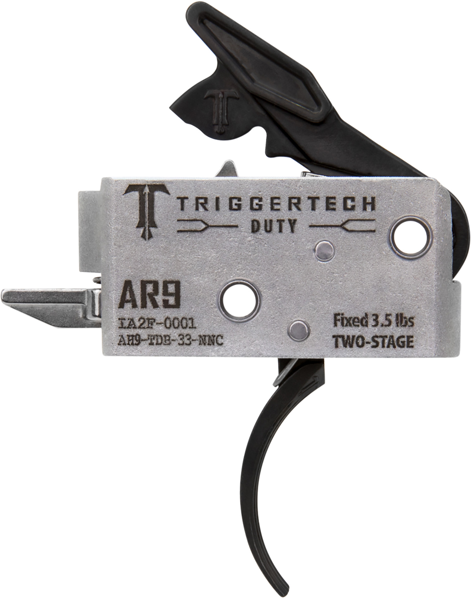 TriggerTech AH9TDB33NNC Duty Curved Trigger Two-Stage 3.50 lbs Draw Weight Fits AR-9