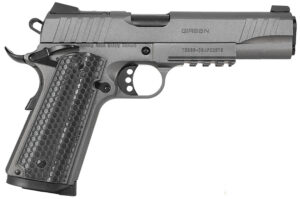 Girsan 391149 MC1911 S Influencer Full Size 38 Super 9+1 5" Black Steel Barrel, Tungsten Gray Cerakote Optic Ready/Serrated Steel Slide & Frame w/Picatinny Rail & Beavertail, Gray Polymer Grip