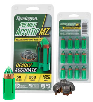 Remington Ammunition R20179 Premier AccuTip  50Cal 260gr Sabot Slug 12 Per Box/12 Case
