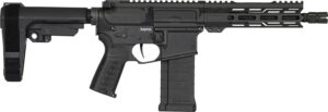 CMMG 54AE10FAB Banshee MK4 5.7x28mm 32+1, Black Nitride Medium Taper Threaded Barrel, EML 11" M-LOK Handguards, Black Armor Cerakote Aluminum Picatinny Rail Receiver, CMMG Zeroed Grips