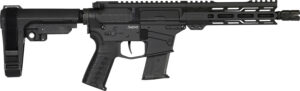 CMMG 57A340FAB Banshee MK57 5.7x28mm 20+1 8" Black Nitride Medium Taper Threaded Barrel, EML 7" M-LOK Handguards, Black Armor Cerakote Aluminum Picatinny Rail Receiver, CMMG Zeroed Grips