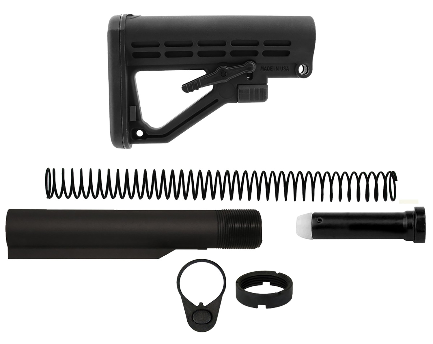 TacFire MAR050B Mil-Spec Buffer Tube Black Matte AR-15