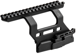 Leapers MTUAK01 Quick-Detachable AK Side Mount  Matte Black Anodized Aluminum 6.69" Long