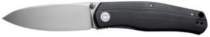 Civivi Knives C22007-1 Sokoke  EDC 3.35" Folding Drop Point Plain Bead Blasted 14C28N Steel Blade, Black G10 Handle