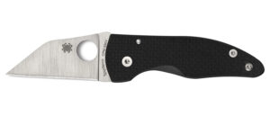 Spyderco C264CFP MicroJimbo  2.45" Folding Wharncliffe Plain Satin CPM S90V Blade, Black Textured Carbon Fiber Handle