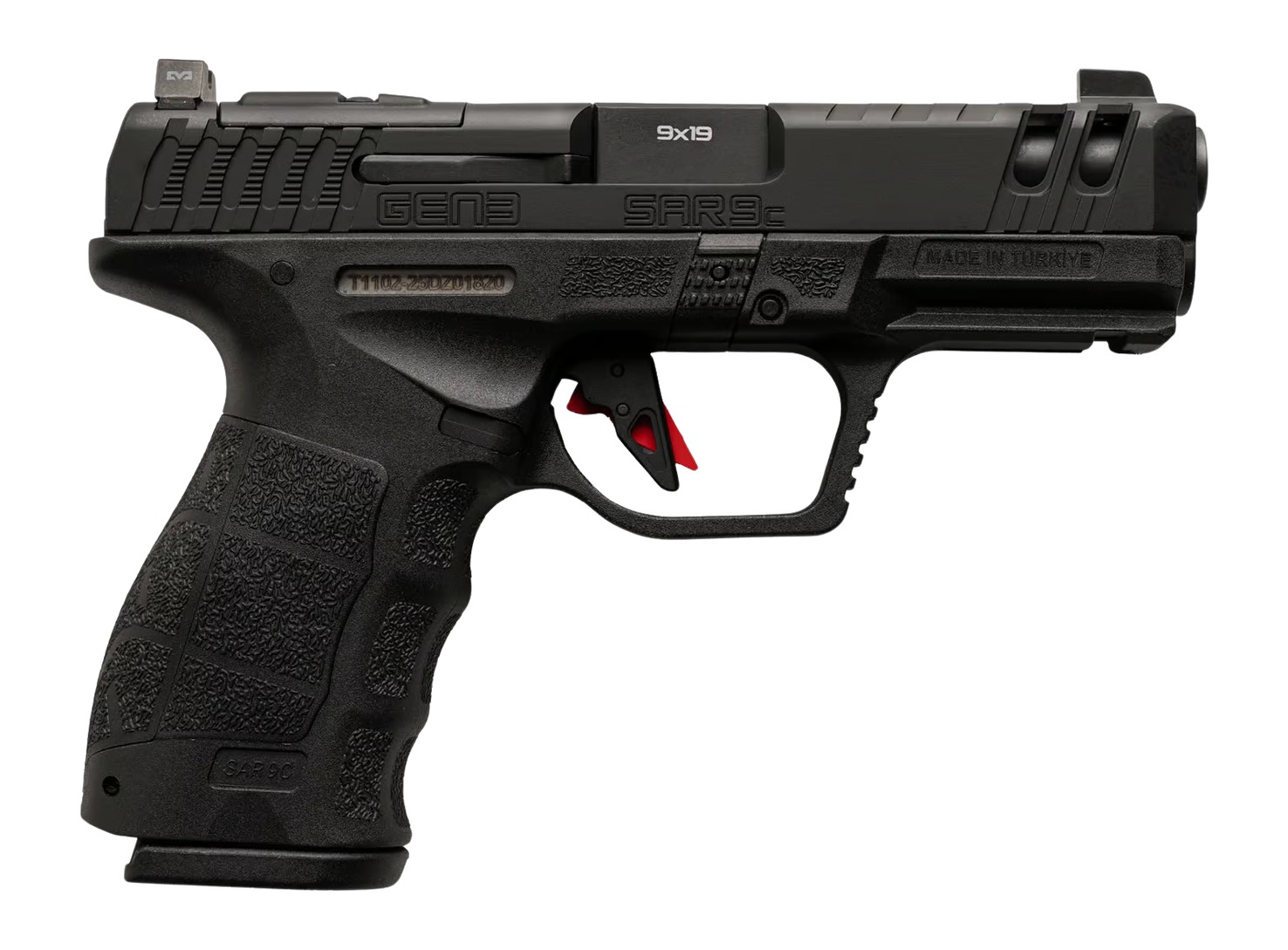 SAR USA SAR9CG3BL10 SAR9 9MM 10+10 COMPACT BLK