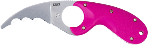 CRKT BEAR CLAW 2.39" PINK W/ - VEFF SERRATIONS BELT CLIP