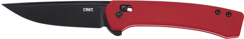 CRKT Q COMPACT 3.05" PLAIN - EDGE RED CROSSBAR LOCK