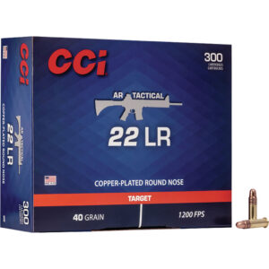 CCI Target & Plinking AR Tactical Rimfire Ammo 22 LR 40 gr. Copper-Plated Round Nose 300 rd.
