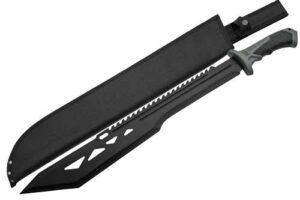 SZCO RITE EDGE 20" MACHO - MACHETE BLACK W/SHEATH 25" OAL