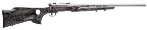 Savage Arms 96972 B.MAG Target Full Size 17 WSM 8+1 22" Matte Stainless Heavy Barrel, Matte Drilled & Tapped Stainless Steel Receiver, Matte Gray Thumbhole Laminate Stock, Right Hand