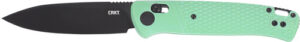 CRKT COUNTERPART 3.38" PLAIN - EDGE AQUA CROSSBAR LOCK