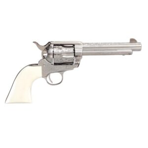 Taylor & Co 1873 Outlaw Legacy Nickel Engraved Handgun .357 Mag 6rd Capacity 5.5" Barrel Ivory Grips