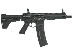ATI ALPHA MAXX 5.56 PISTOL 7.5" BLACK 7" MLOK, REAR BLADE, F.U. SIGHTS, 1-60RD MAG