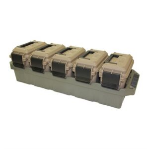 AMMO CRATE 5-CAN MULTI-CAL MINI POLYMER DARK EARTH/ARMY GRN
