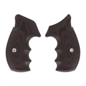 S&W K/L FRAME TAC DIAMOND, ROUND BUTT, BLACK CHERRY