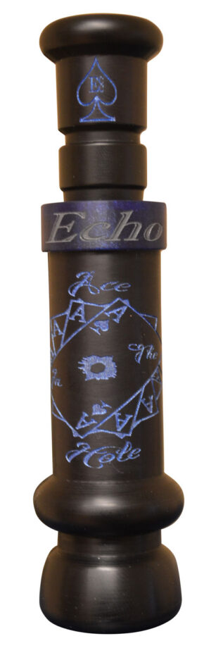 Echo Calls 90022 Ace in The Hole  Single Reed Attracts Ducks/ Mallard Sounds Matte Black Acrylic