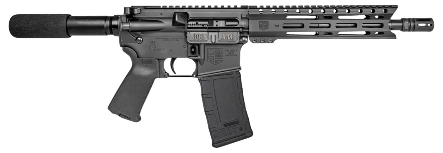 Diamondback DB1915B001 DB15 300 Blackout 28+1 10", Black, Carbon Lower, 9" M-LOK Handguard, Padded Buffer Tube, Magpul Grip