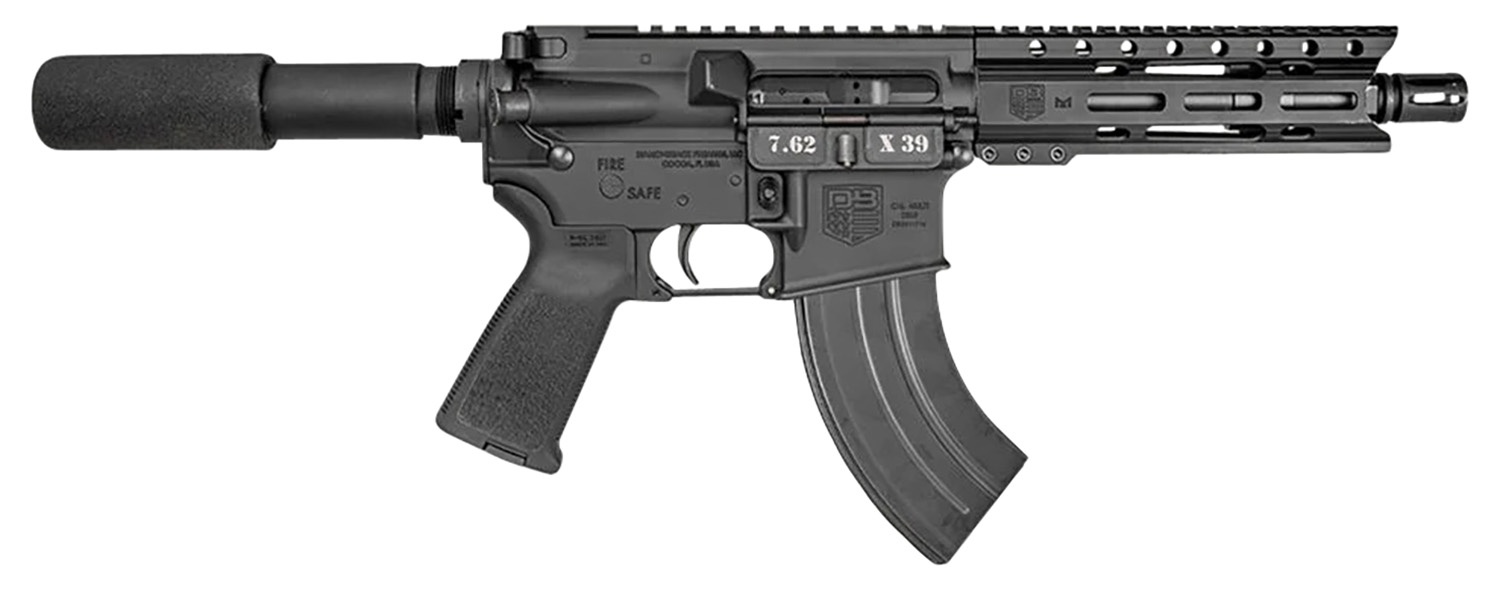 Diamondback DB1912O001 DB15 7.62x39mm 28+1 7", Black, Carbon Lower, 6" M-LOK Handguard, Padded Buffer Tube, Magpul Grip