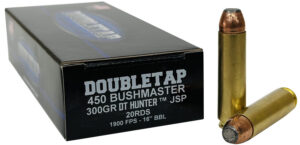 DoubleTap Ammunition 450B300SP 450Bushmaster 300gr Jacketed Soft Point 20 Per Box/25 Case