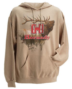 Hornady 99612L Elk Large Tan/Khaki Hoodie Poly-Cotton