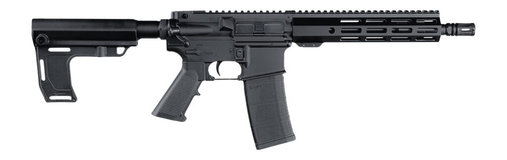 Andro Corp Industries 556103HBMPS ACI-15 Halo 5.56 NATO 30+1 10.30" Black Nitride Threaded Barrel, Black Anodized Aluminum Receiver w/Picatinny Rail, Black Polymer SBA3 Pistol Brace, A2 Grip, Ambidext