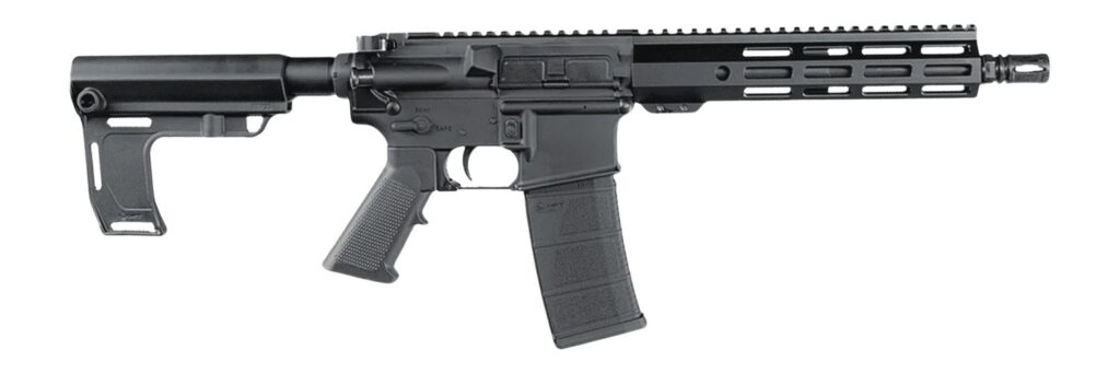 Andro Corp Industries 30010HBMPS ACI-15 Halo 300 Blackout 30+1 10" Black Nitride Threaded Barrel, Black Anodized Aluminum Receiver w/Picatinny Rail, M-LOK Handguard, Black Polymer SBA3 Pistol Brace, A